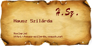Hausz Szilárda névjegykártya